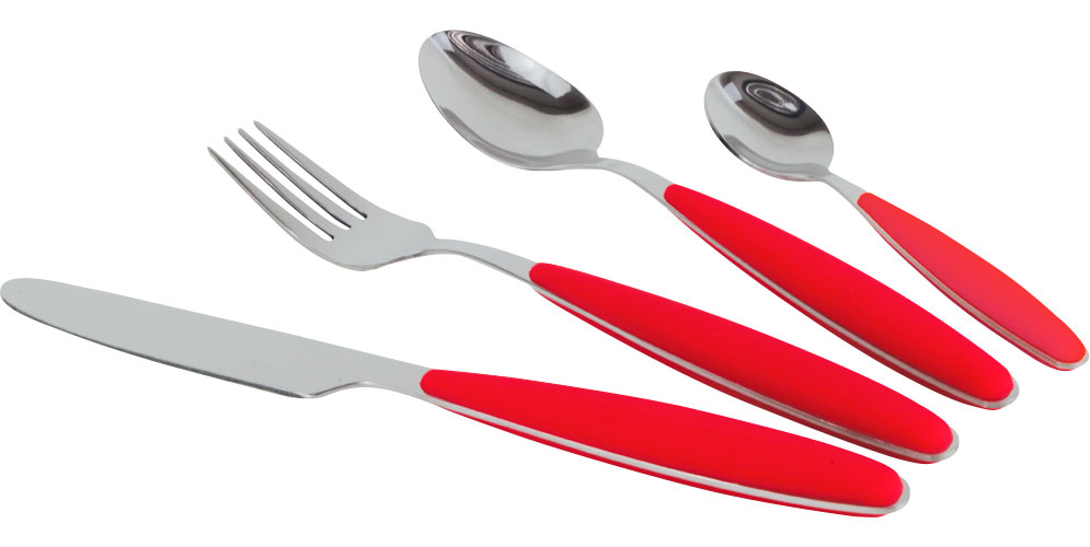 Gimex Edelstahlbesteck Set mit Soft-Touch-Griff 16 teilig