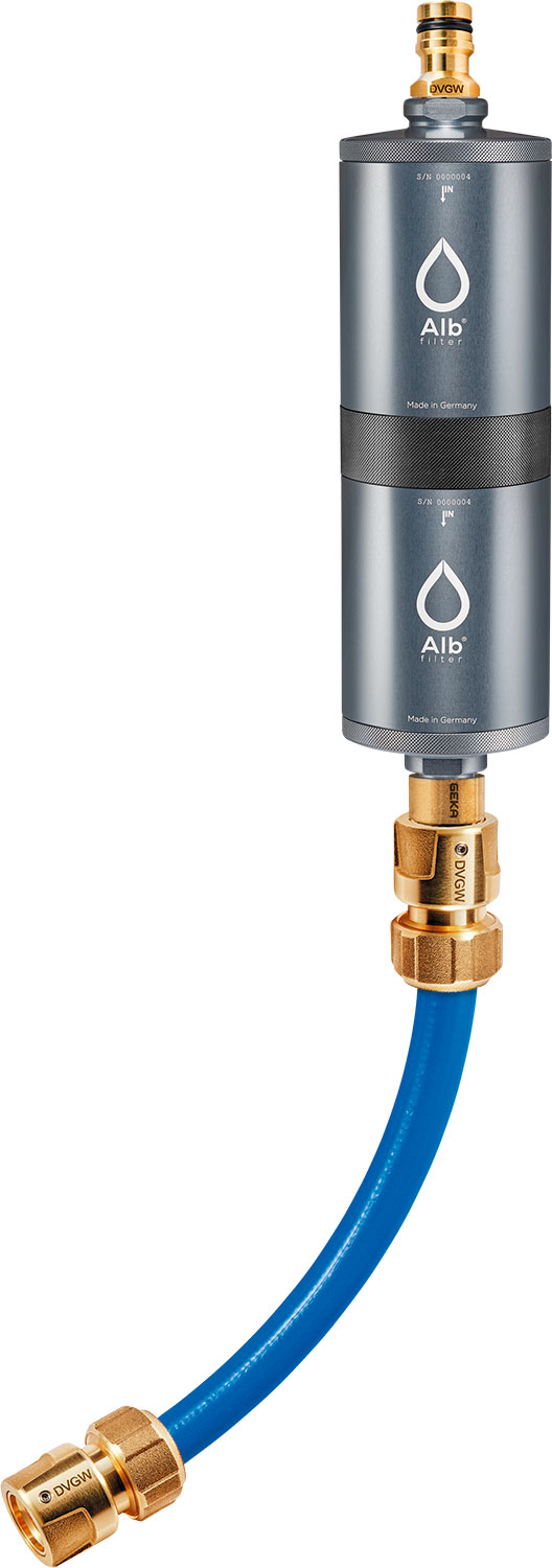 Alb Filter FUSION Active+Nano Trinkwasserfilter – Camping-Set: Mobil mit Koffer – Titan | 04260590613561