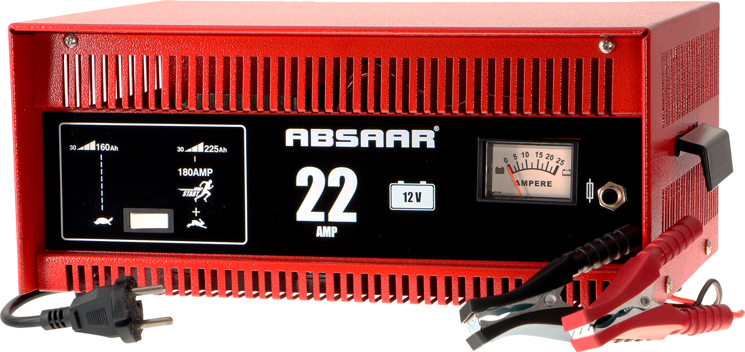 Absaar Batterieladegerät mit Starthilfefunktion 12 V / 22 A