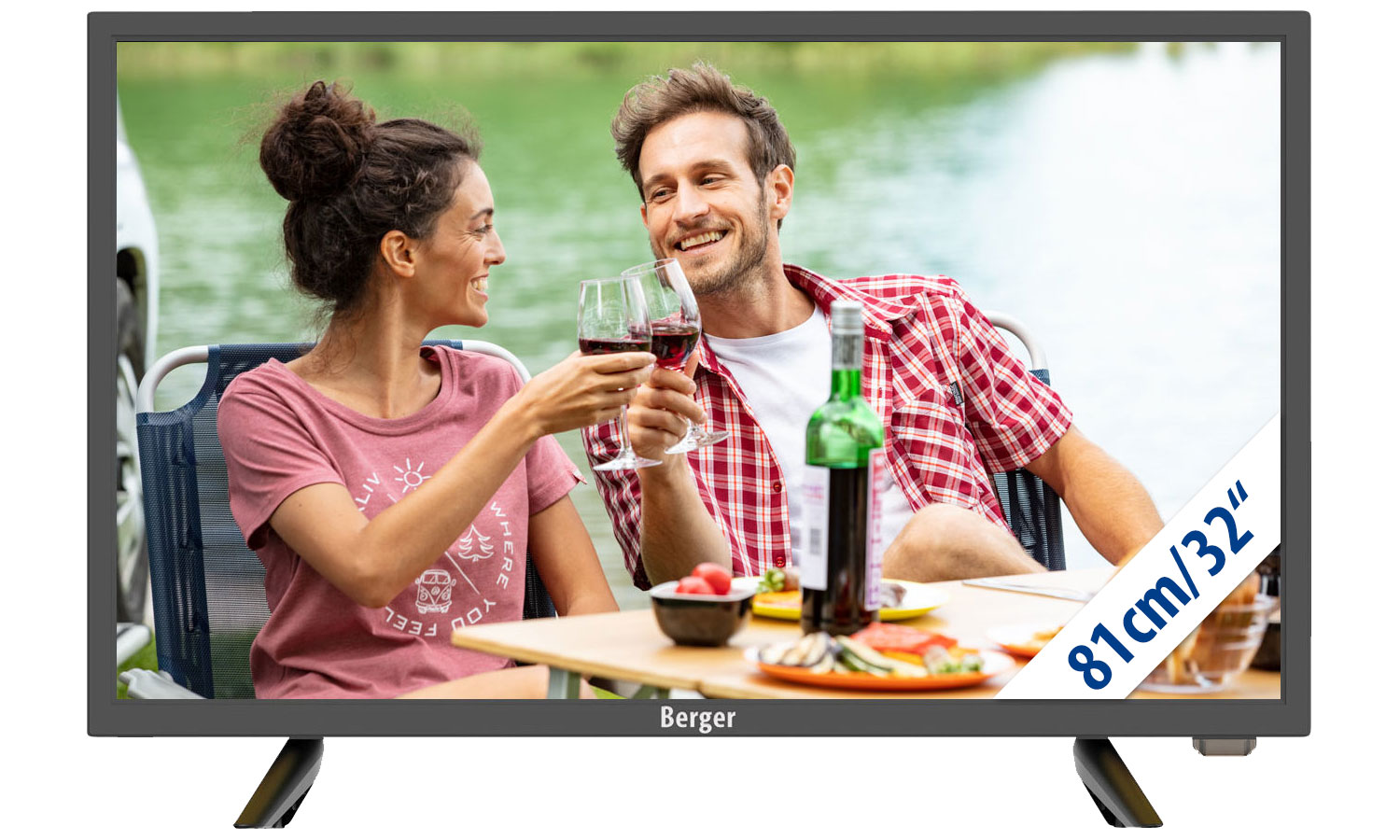 Berger Camping TV LED Fernseher mit Bluetooth 32 Zoll