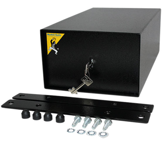 Mobil Safe Sitzsockelsafe mit Doppelbart-Sicherheitsschloss für Iveco Daily 40 x 22 x 14