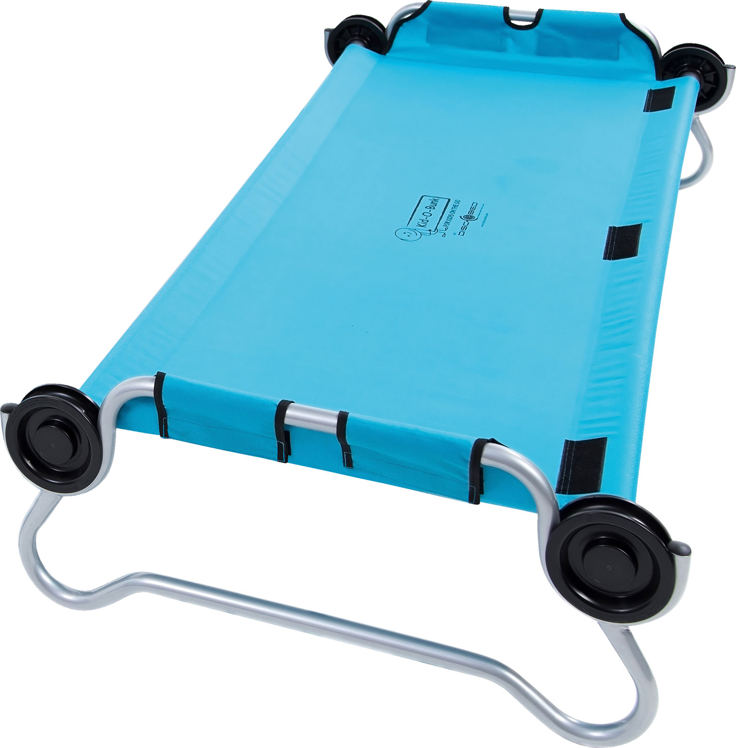 Disc-O-Bed Kid-O-Bed Einzelbett runder Rahmen ohne Seitentasche - Blau