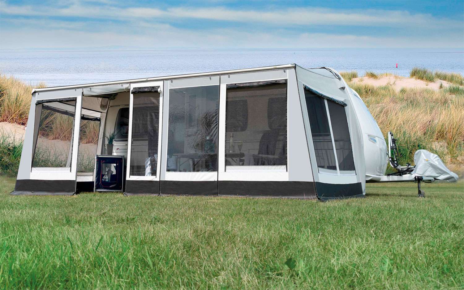 Wigo Rolli Plus Lounge Markisenzelt 300/7b Umlaufmaß 894-929 cm - Markisenvorzelte & Wände
