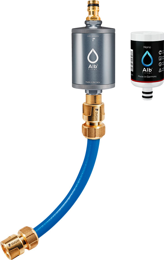 Alb Filter MOBIL Nano Trinkwasserfilter - Mit GEKA Anschluss - Titan - Trinkwasseraufbereitung