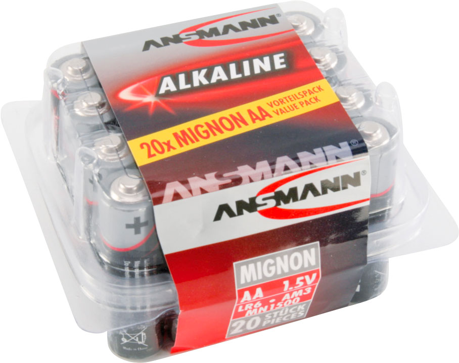 Ansmann Alkaline Mignon AA Batterie 1,5 V 20er Box