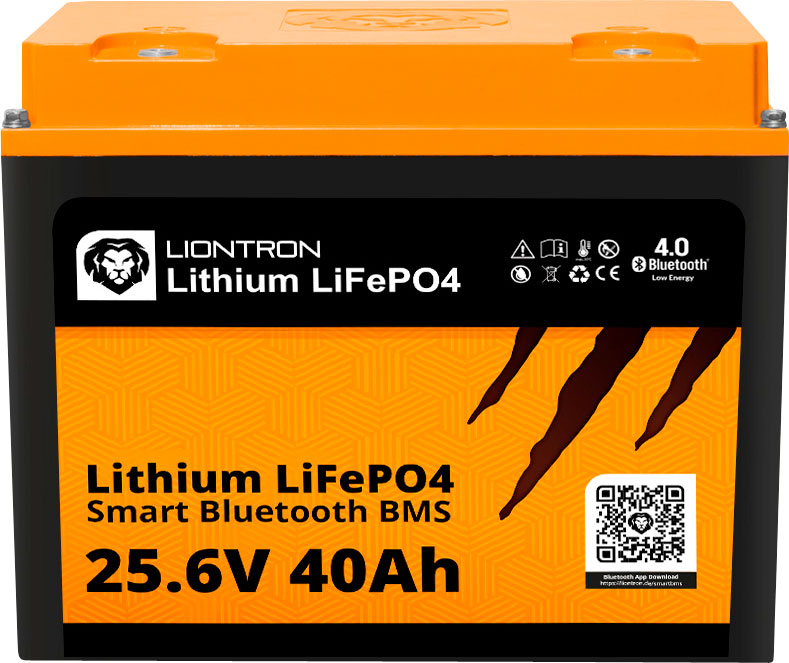 Liontron LiFePO4 Smart Bluetooth BMS Lithiumbatterie 25,6 V 40 Ah