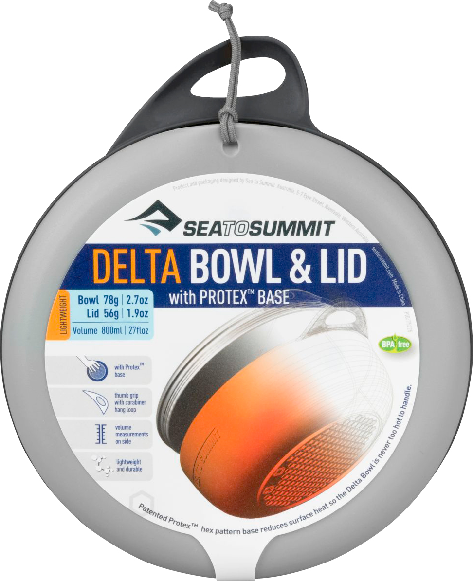 Sea to Summit Delta Bowl with Lid Schüssel mit Deckel orange 0.8 Liter