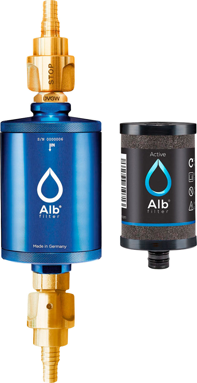 Alb Filter® TRAVEL Active Trinkwasserfilter - Festeinbau - Mit GEKA Anschluss - Blau