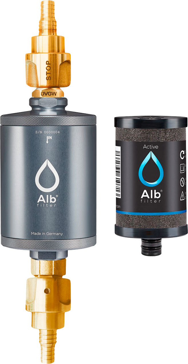 Alb Filter TRAVEL Active Trinkwasserfilter - Festeinbau - Mit GEKA Anschluss - Titan