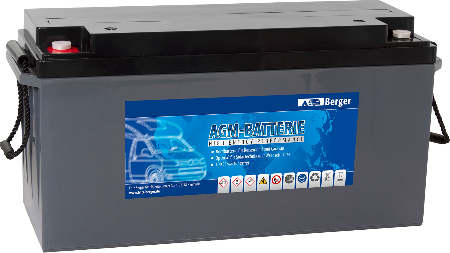Berger FB150 Deep Cycle AGM Batterie 12 V / 150 Ah