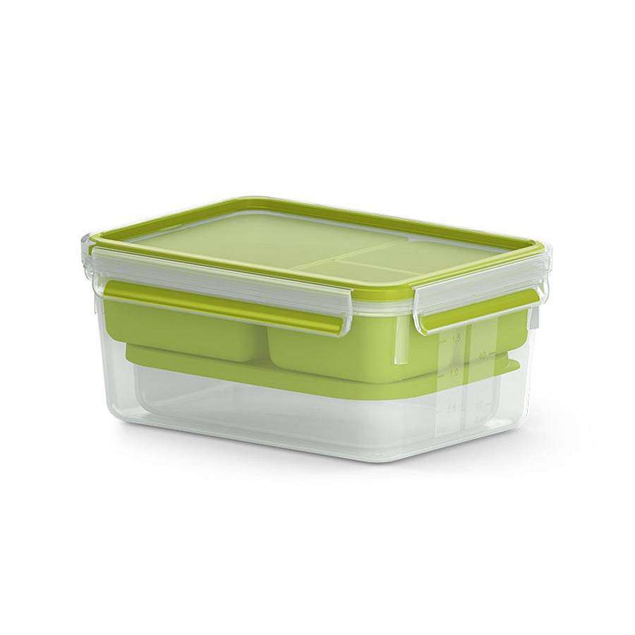 Emsa Lunchbox XL mit Einsätzen 2,3 Liter grün/transparent