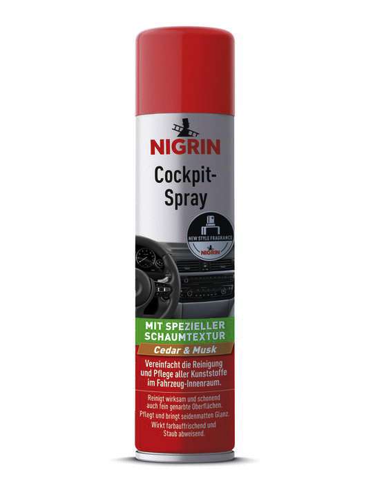 Nigrin New Style Fragrance Cockpit Spray - Cedar & Musk 400 ml