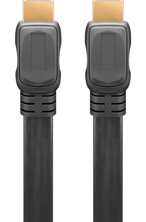 Goobay HDMI 1.4 Kabel Flat Flachkabel mit Ethernet 1 m
