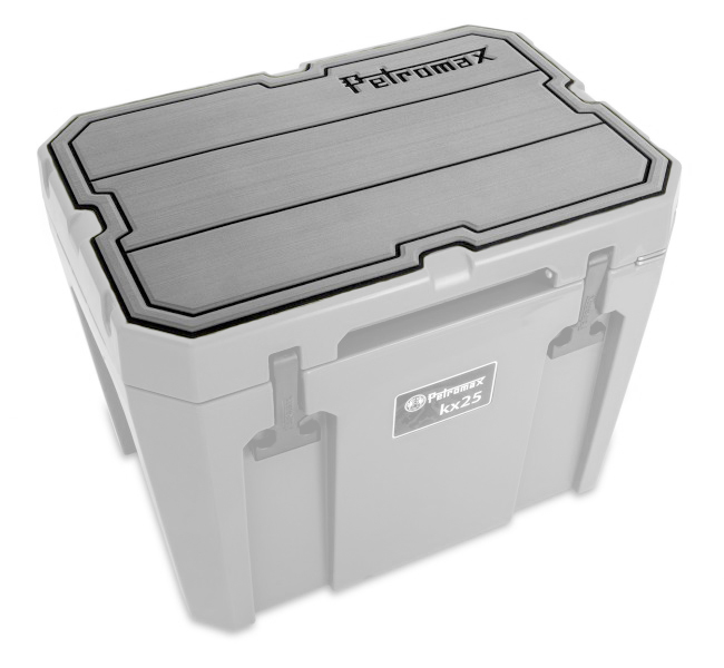 Petromax Haft-Auflage für Kühlbox kx25 grau mit Linien