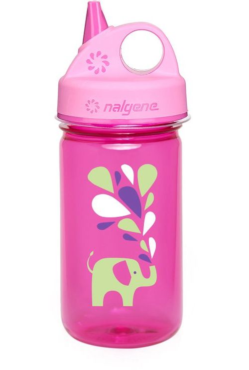 Nalgene Grip-n-Gulp Kinderflasche 0,35 Liter pink Elefant