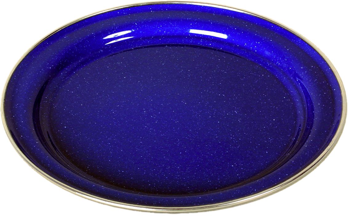 Origin Outdoors Emaille Teller 26 cm flach blau - Teller