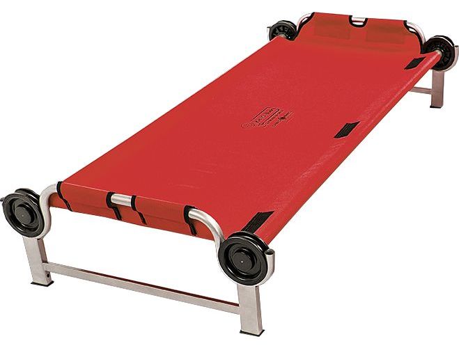 Disc-O-Bed Kid-O-Bed mit geradem Rahmen, ohne Seitentasche, rot