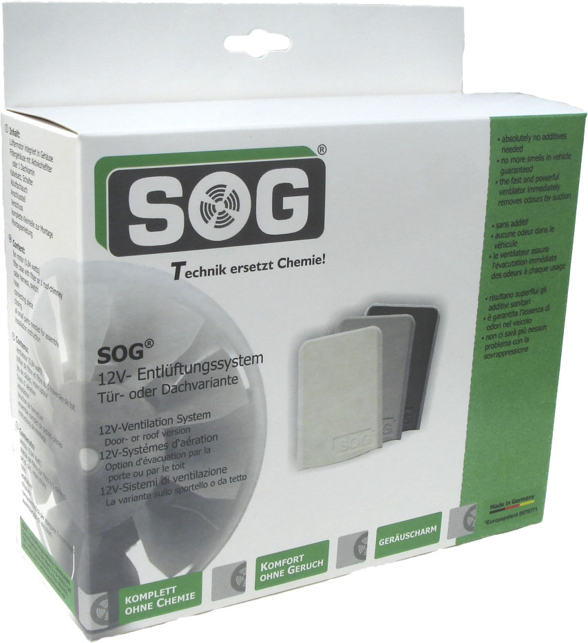 SOG I Typ G (C500) 12V Toilettenentlüftung Türvariante hellgrau