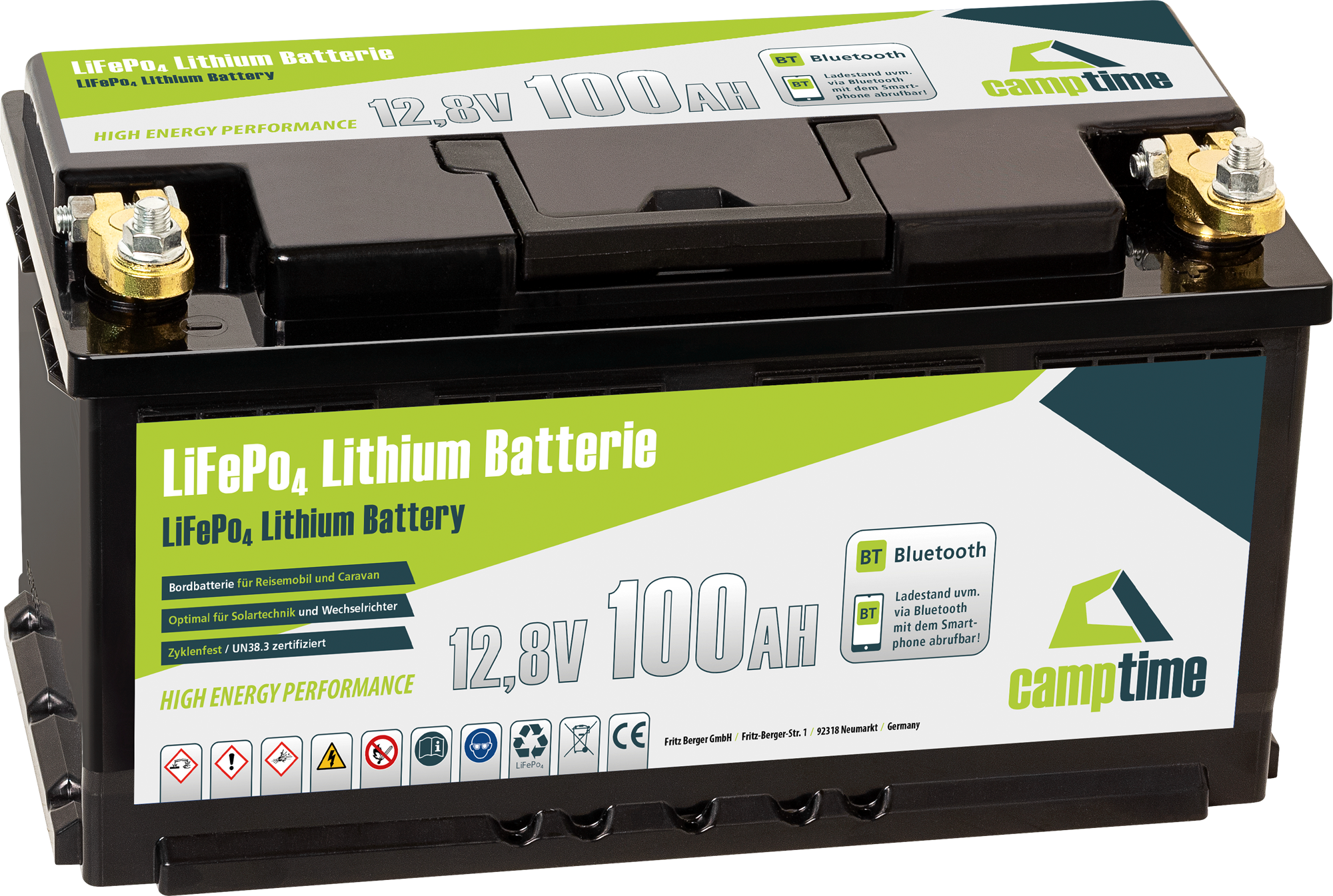 Batterie lithium Berger 150Ah dans un boîtier 100Ah - Accessoires de  camping Berger Camping
