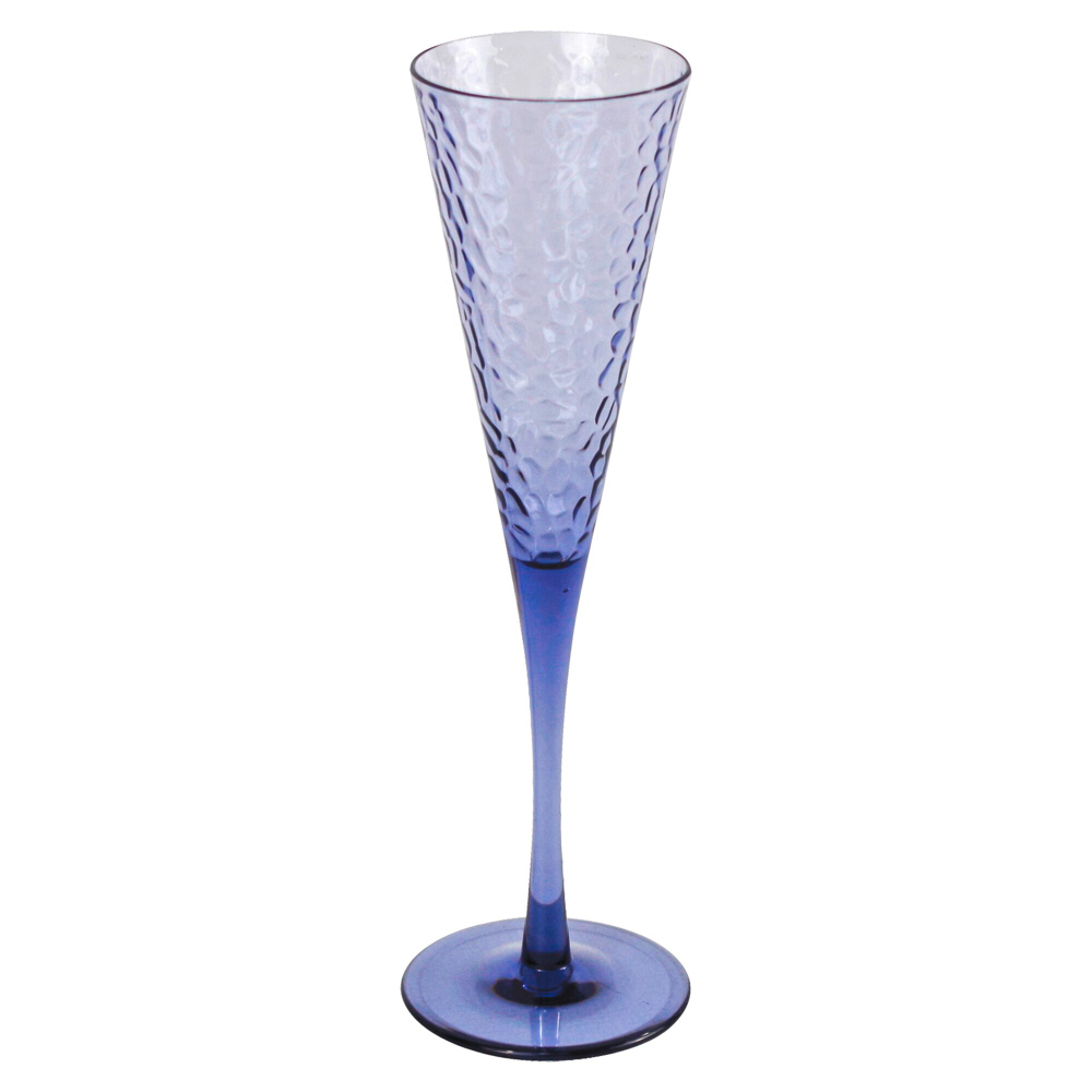 Gimex Champagner Glas gehämmert navy blue