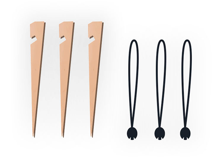 Bent Holzhering mit Spannring (3